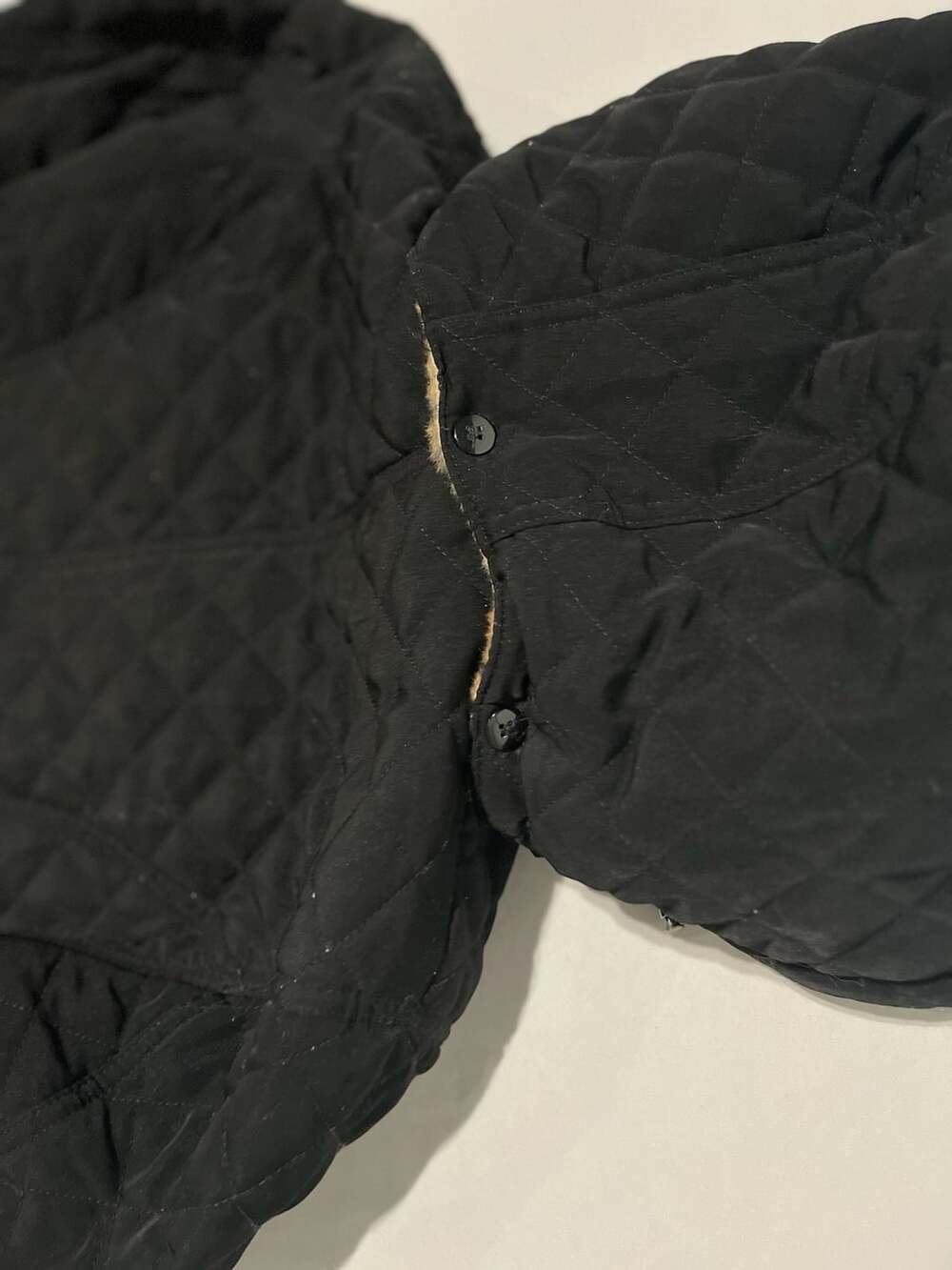 Laundry by Shelli Segal Quilted Hooded Coat Size L Black Faux Fur Lined - Picture 9 of 9